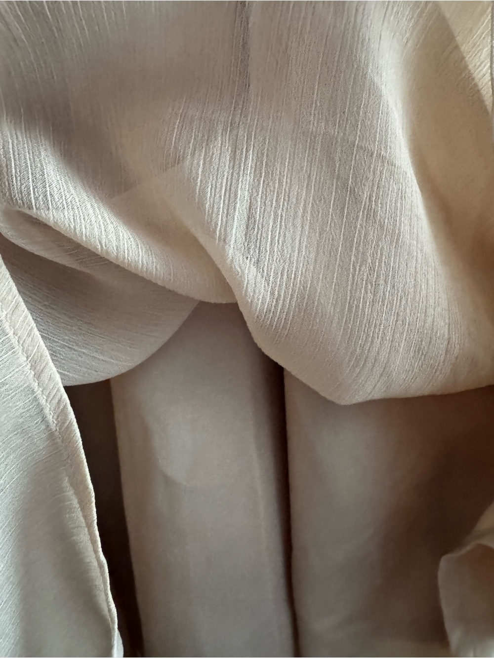LOFT NWT Blush Ruffle Sheer Tie Neck Blouse Large Romantic Feminine Cottagecore - Picture 9 of 11